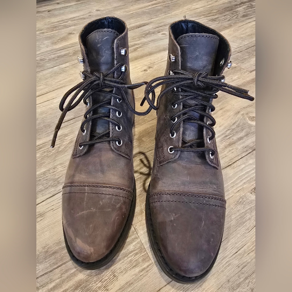 Thursday Boot Company Brown Leather Lace-Up Ankle Booties